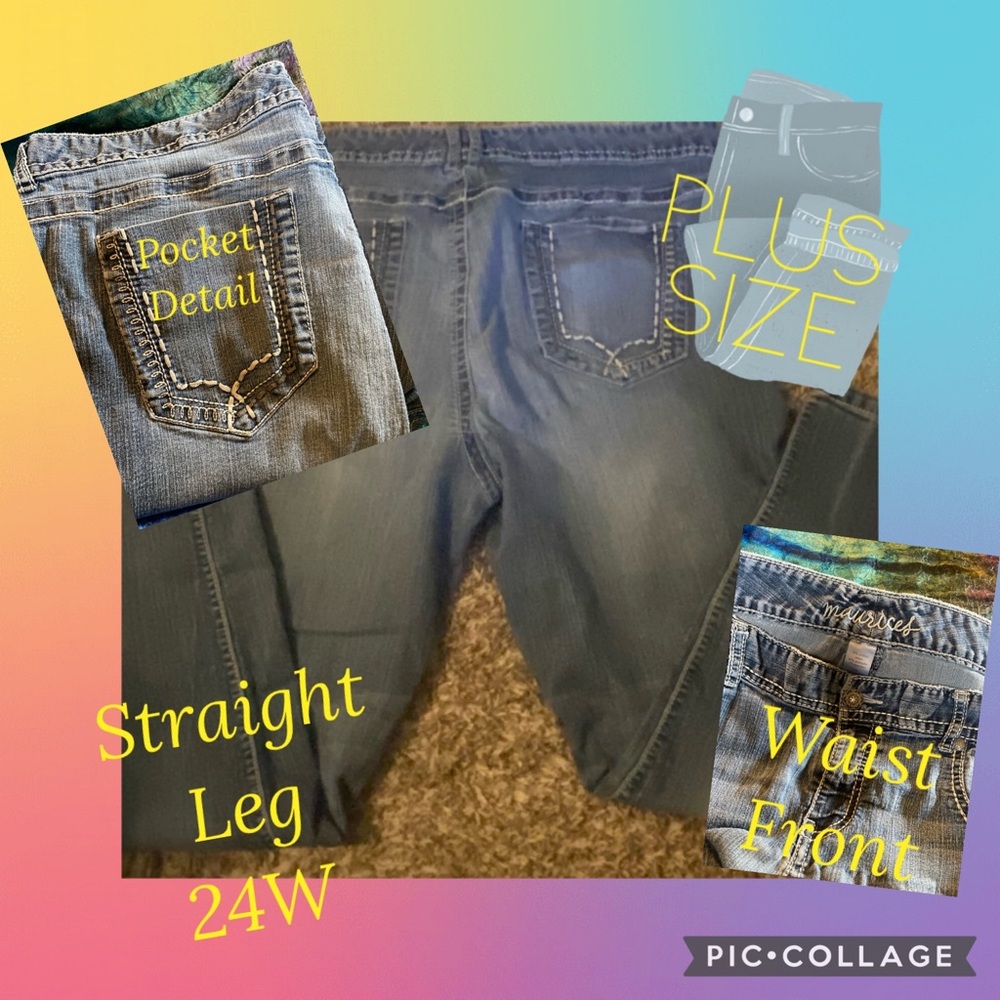 Maurice’s Women's Plus Size Jeans, 24W, straight leg